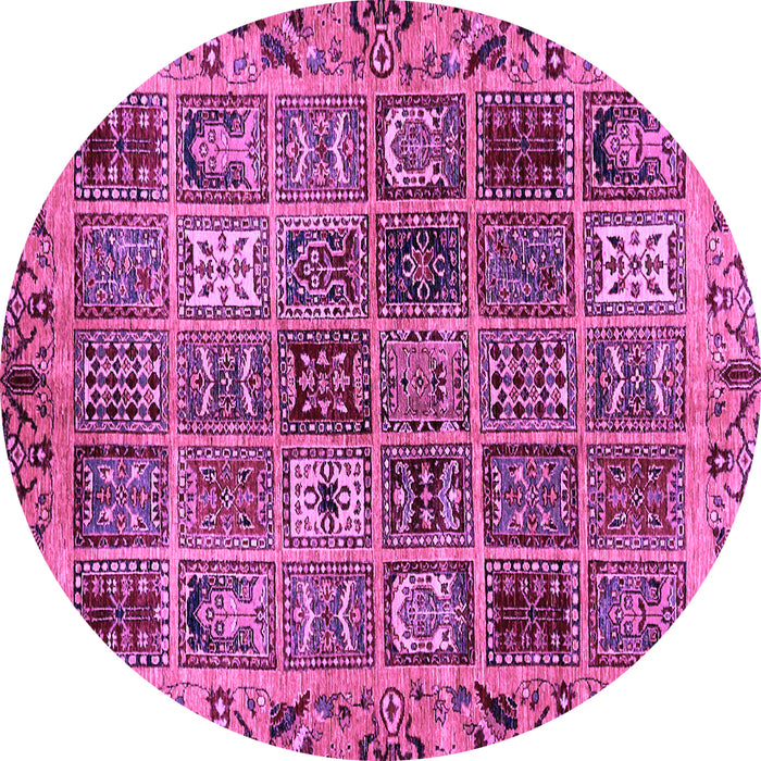 Round Machine Washable Abstract Purple Modern Area Rugs, wshabs715pur