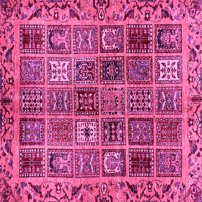 Square Machine Washable Abstract Pink Modern Rug, wshabs715pnk