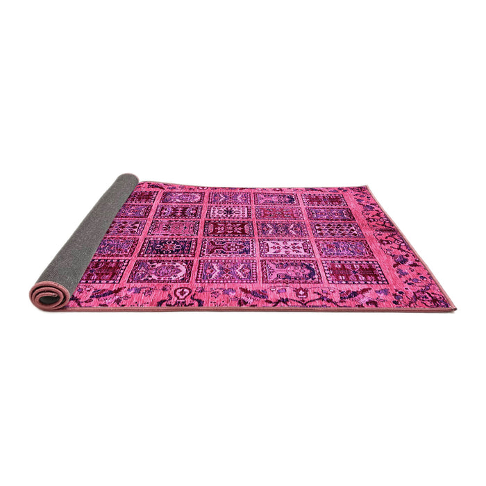 Sideview of Abstract Pink Modern Rug, abs715pnk