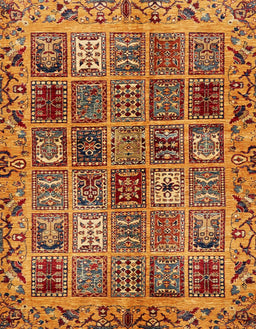 Machine Washable Abstract Yellow Rug, wshabs715