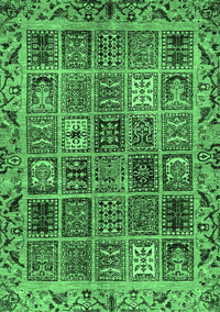 Abstract Emerald Green Modern Rug, abs715emgrn