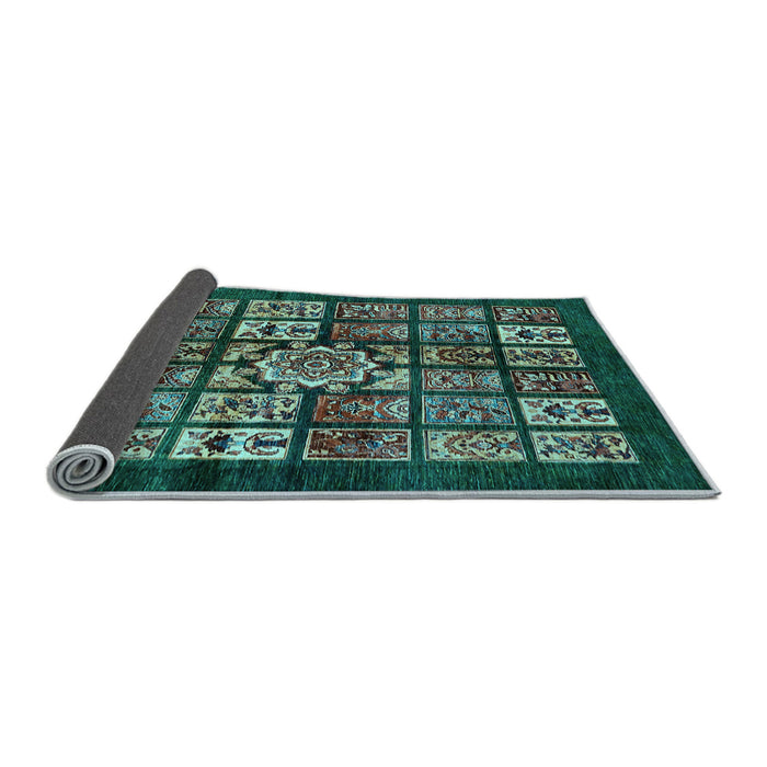 Sideview of Abstract Light Blue Modern Rug, abs716lblu