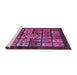 Sideview of Machine Washable Abstract Pink Modern Rug, wshabs716pnk