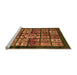 Sideview of Machine Washable Abstract Orange Modern Area Rugs, wshabs716org