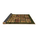 Sideview of Abstract Brown Modern Rug, abs716brn