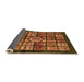 Sideview of Abstract Orange Modern Rug, abs716org