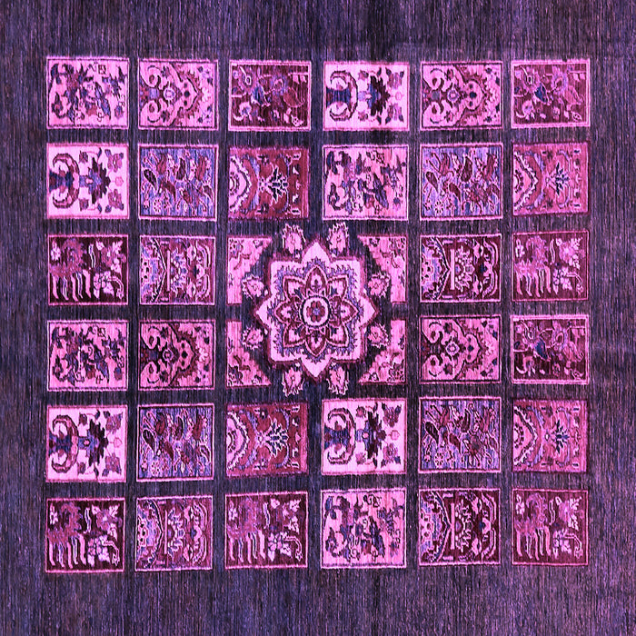 Square Abstract Purple Modern Rug, abs716pur