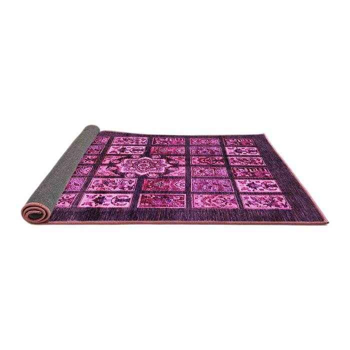 Sideview of Abstract Pink Modern Rug, abs716pnk