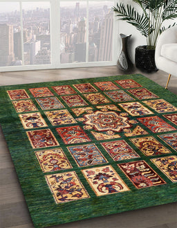 Machine Washable Abstract Bakers Brown Rug in a Family Room, wshabs716