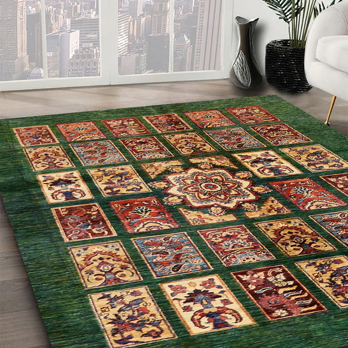 Machine Washable Abstract Bakers Brown Rug in a Family Room, wshabs716