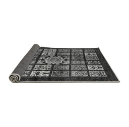 Sideview of Abstract Gray Modern Rug, abs716gry