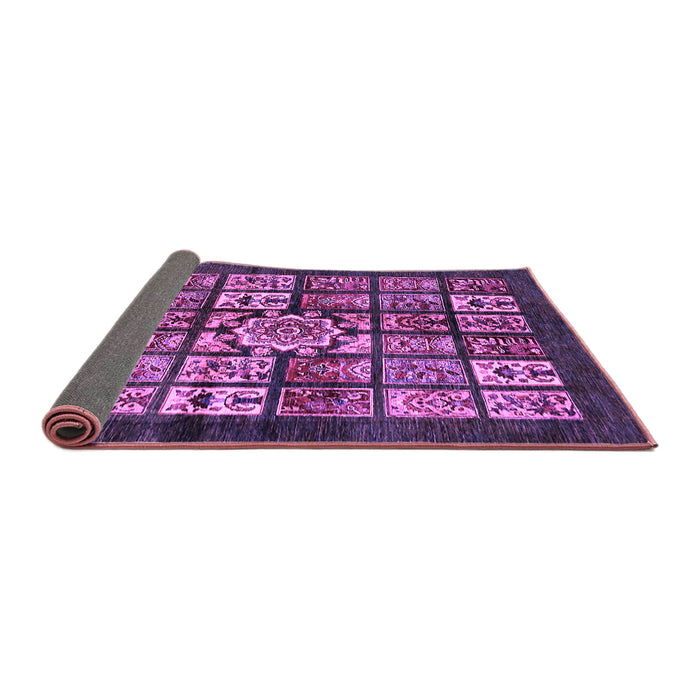 Sideview of Abstract Purple Modern Rug, abs716pur