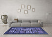 Machine Washable Abstract Blue Modern Rug in a Living Room, wshabs716blu