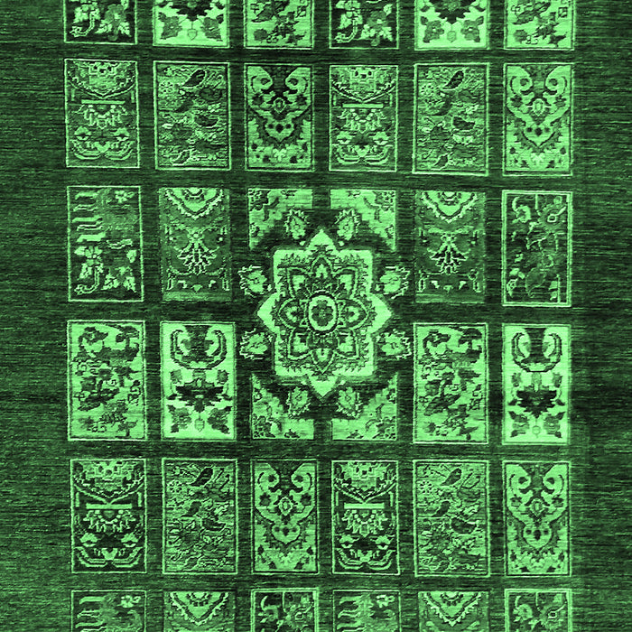 Abstract Emerald Green Modern Rug, abs716emgrn