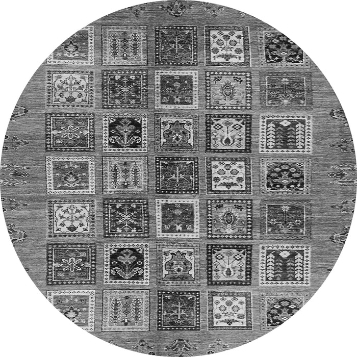 Round Abstract Gray Modern Rug, abs717gry