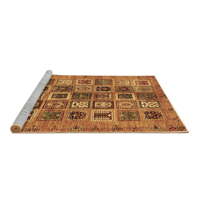 Sideview of Machine Washable Abstract Brown Modern Rug, wshabs717brn