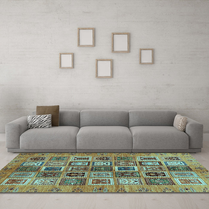 Machine Washable Abstract Light Blue Modern Rug in a Living Room, wshabs717lblu