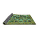 Sideview of Abstract Turquoise Modern Rug, abs717turq