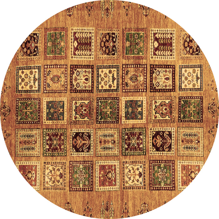 Round Machine Washable Abstract Brown Modern Rug, wshabs717brn