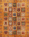 Machine Washable Abstract Orange Rug, wshabs717