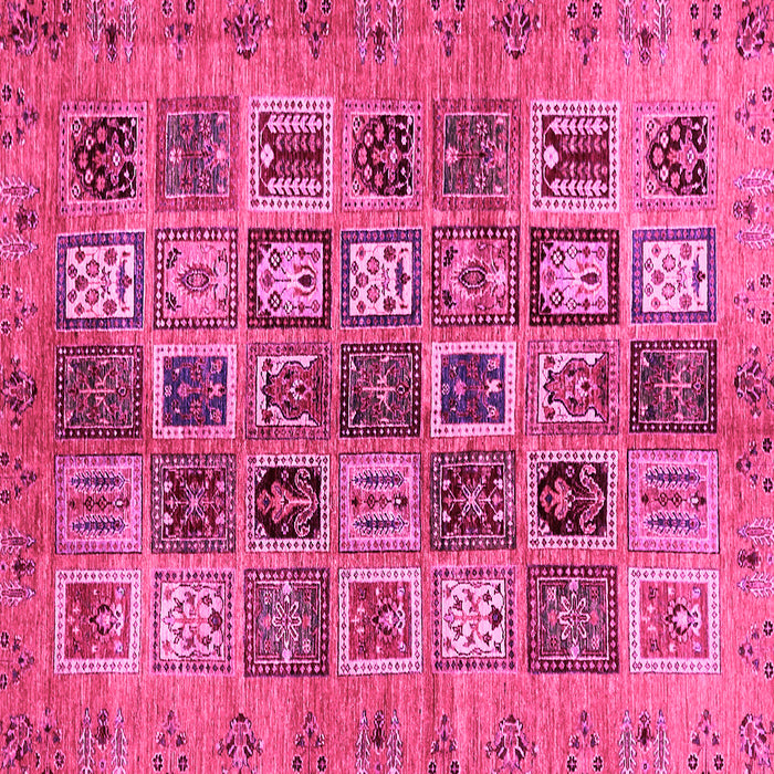Square Abstract Pink Modern Rug, abs717pnk