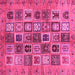 Square Abstract Pink Modern Rug, abs717pnk