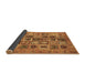 Sideview of Abstract Brown Modern Rug, abs717brn