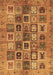 Abstract Brown Modern Rug, abs717brn