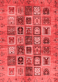 Abstract Red Modern Rug, abs717red