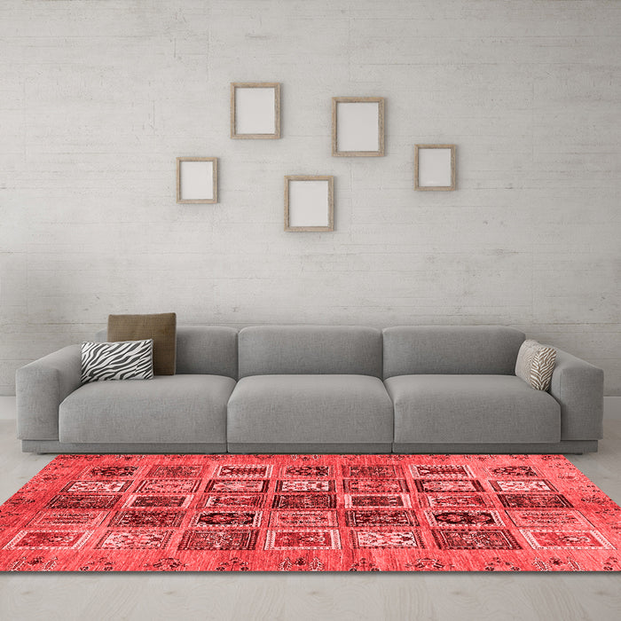 Modern Red Washable Rugs