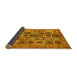 Sideview of Abstract Yellow Modern Rug, abs717yw