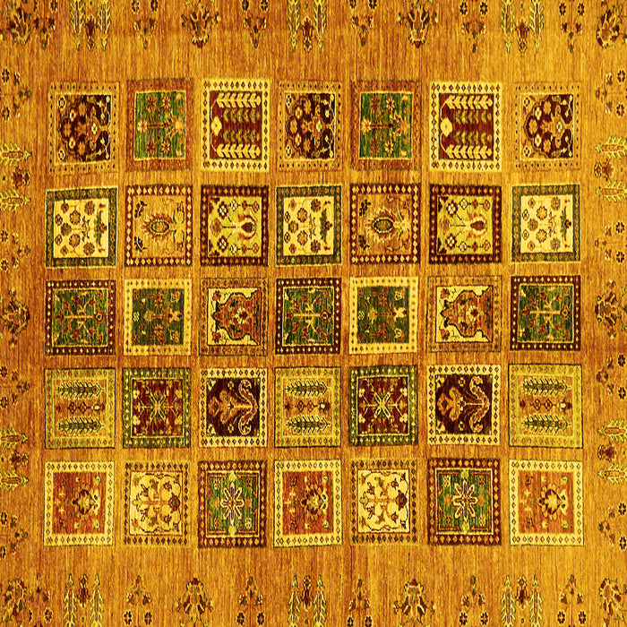 Square Abstract Yellow Modern Rug, abs717yw