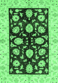 Oriental Emerald Green Traditional Rug, abs718emgrn