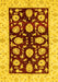 Machine Washable Oriental Yellow Traditional Rug, wshabs718yw