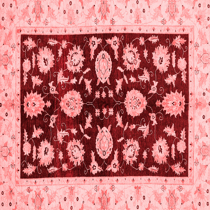 Machine Washable Oriental Red Traditional Rug, wshabs718red