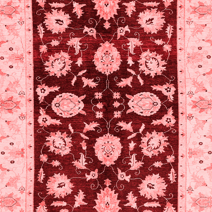 Machine Washable Oriental Red Traditional Rug, wshabs718red