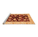 Sideview of Machine Washable Oriental Orange Traditional Area Rugs, wshabs718org