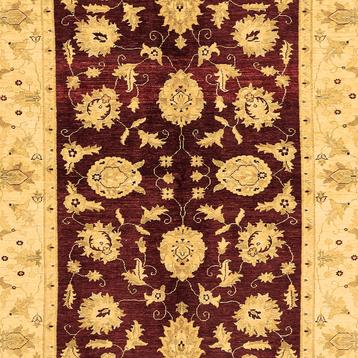 Machine Washable Oriental Brown Traditional Rug, wshabs718brn