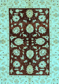 Oriental Light Blue Traditional Rug, abs718lblu