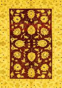 Oriental Yellow Traditional Rug, abs718yw