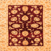 Square Oriental Orange Traditional Rug, abs718org