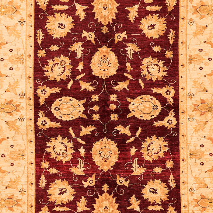 Machine Washable Oriental Orange Traditional Area Rugs, wshabs718org