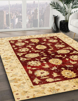 Machine Washable Abstract Chrome Gold Yellow Rug in a Family Room, wshabs718