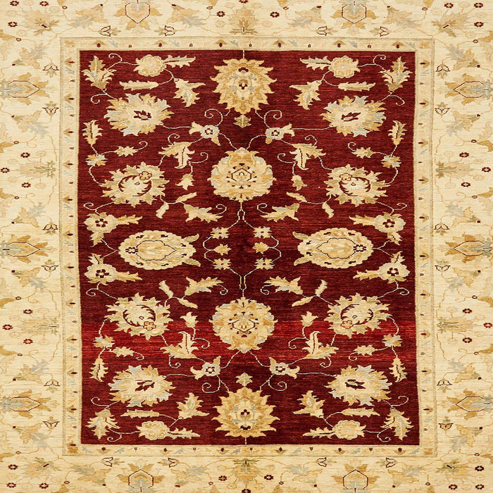 Square Abstract Chrome Gold Yellow Oriental Rug, abs718