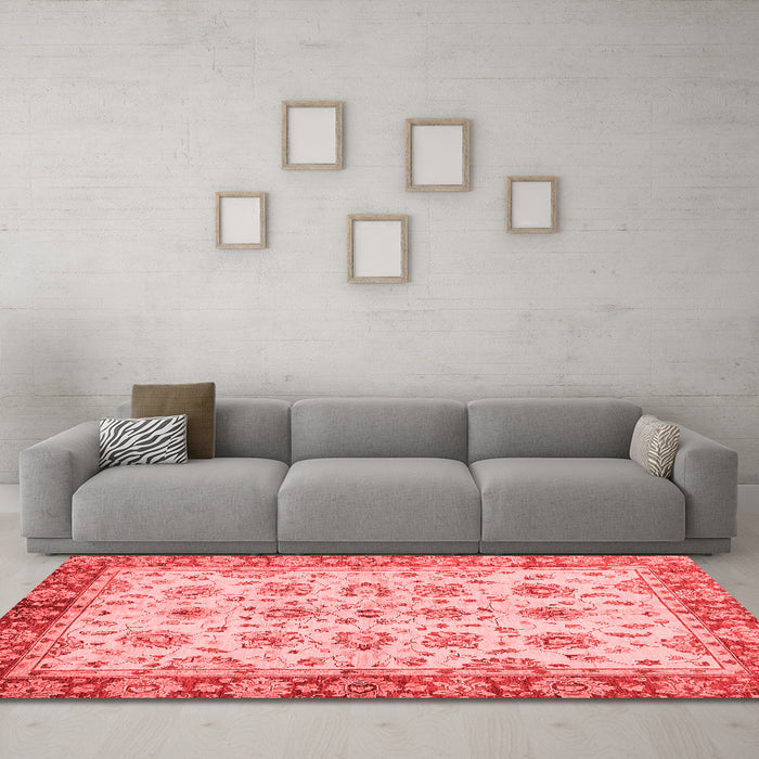 Modern Red Washable Rugs