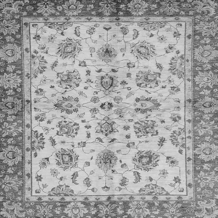 Square Abstract Gray Modern Rug, abs719gry