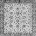 Square Abstract Gray Modern Rug, abs719gry