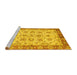 Sideview of Machine Washable Abstract Yellow Modern Rug, wshabs719yw