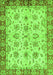 Machine Washable Abstract Green Modern Area Rugs, wshabs719grn