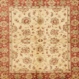 Square Machine Washable Abstract Chrome Gold Yellow Rug, wshabs719